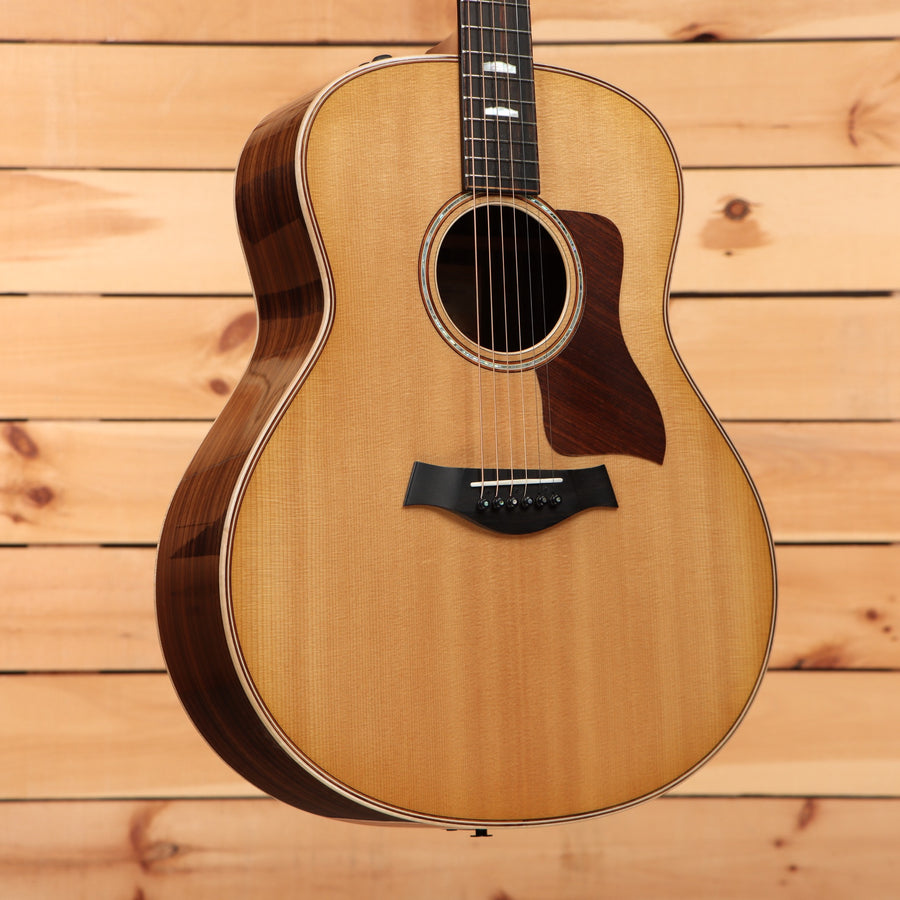 Taylor 818e Grand Orchestra acoustic-electric guitar Natural with Sitka spruce top and rosewood back and sides binding