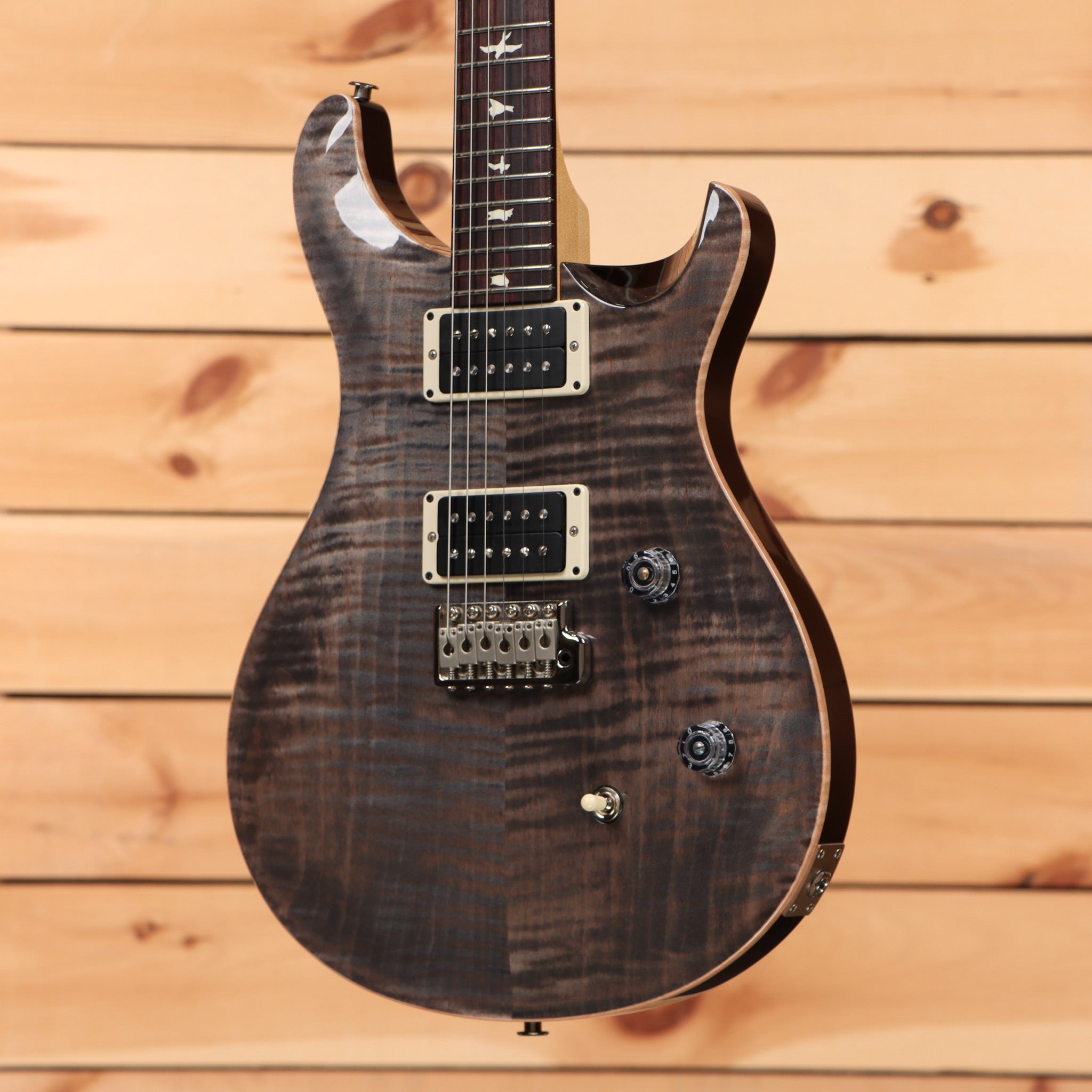 Paul Reed Smith CE 24 pre-owned electric guitar faded gray black with dual humbucker pickups