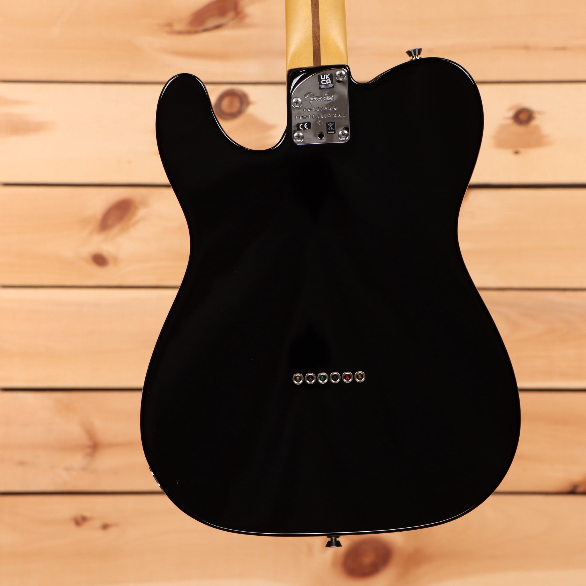 Fender American Professional II Telecaster electric guitar black finish with single-coil pickups