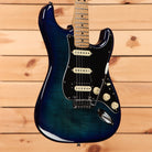 Pre-owned Fender Limited Player Stratocaster HSS Plus Top electric guitar Blue Burst with maple neck