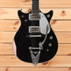 Gretsch Limited Stephen Stern Masterbuilt '62 Duo Jet Relic - Aged Black over Shell Pink