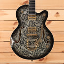 Gretsch Limited Stephen Stern Masterbuilt Broadkaster semi-hollow electric guitar Black Paisley relic aged with gold hardware