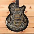 Gretsch Limited Stephen Stern Masterbuilt Broadkaster semi-hollow electric guitar Black Paisley relic aged with gold hardware