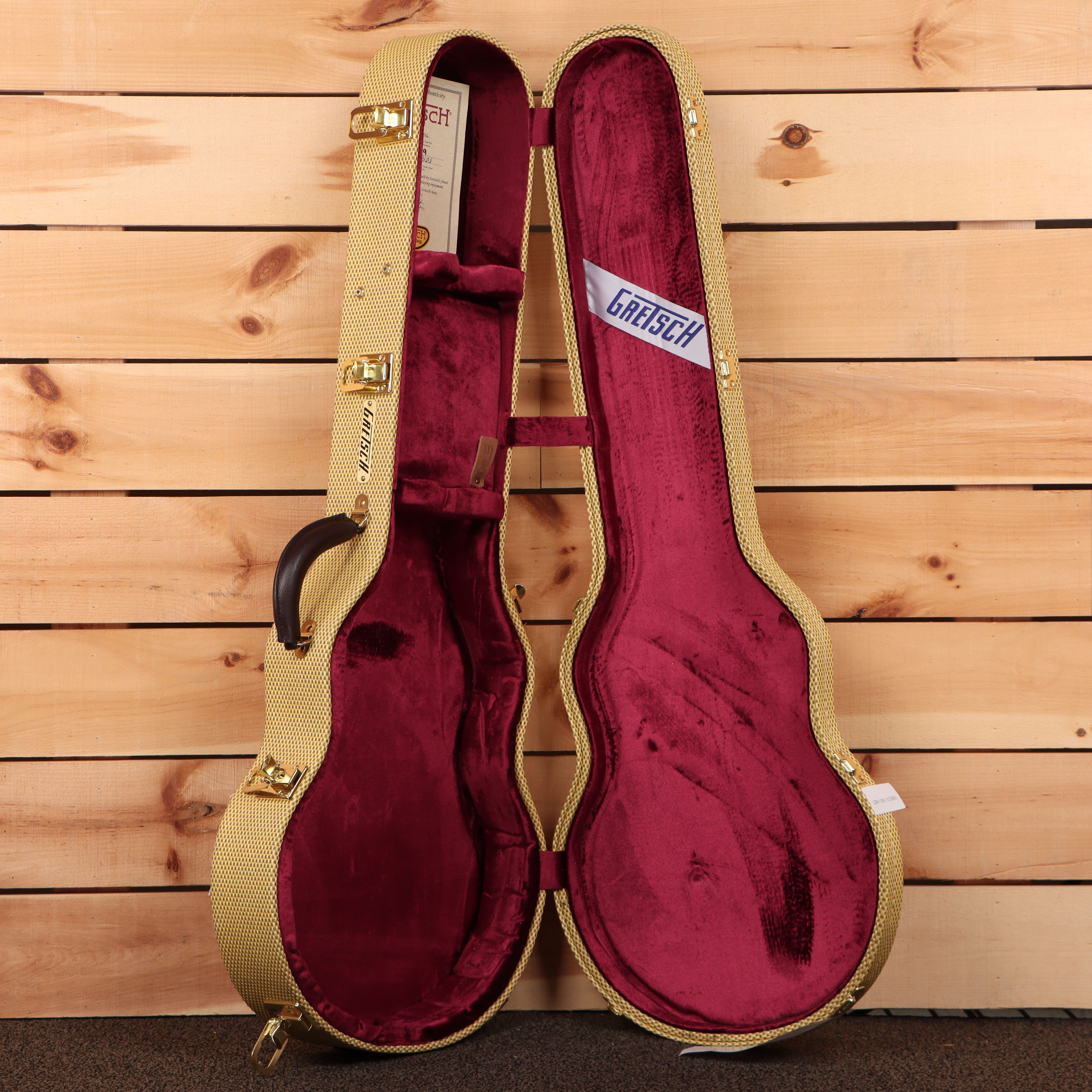 Gretsch Limited Stephen Stern Masterbuilt Broadkaster relic aged black paisley semi-hollow electric guitar with gold hardware
