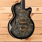 Gretsch Limited Stephen Stern Masterbuilt Broadkaster semi-hollow electric guitar Black Paisley relic aged with gold hardware