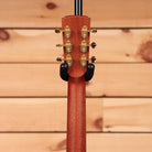 Boucher SG21G natural acoustic guitar with gold tuning machines and mahogany back