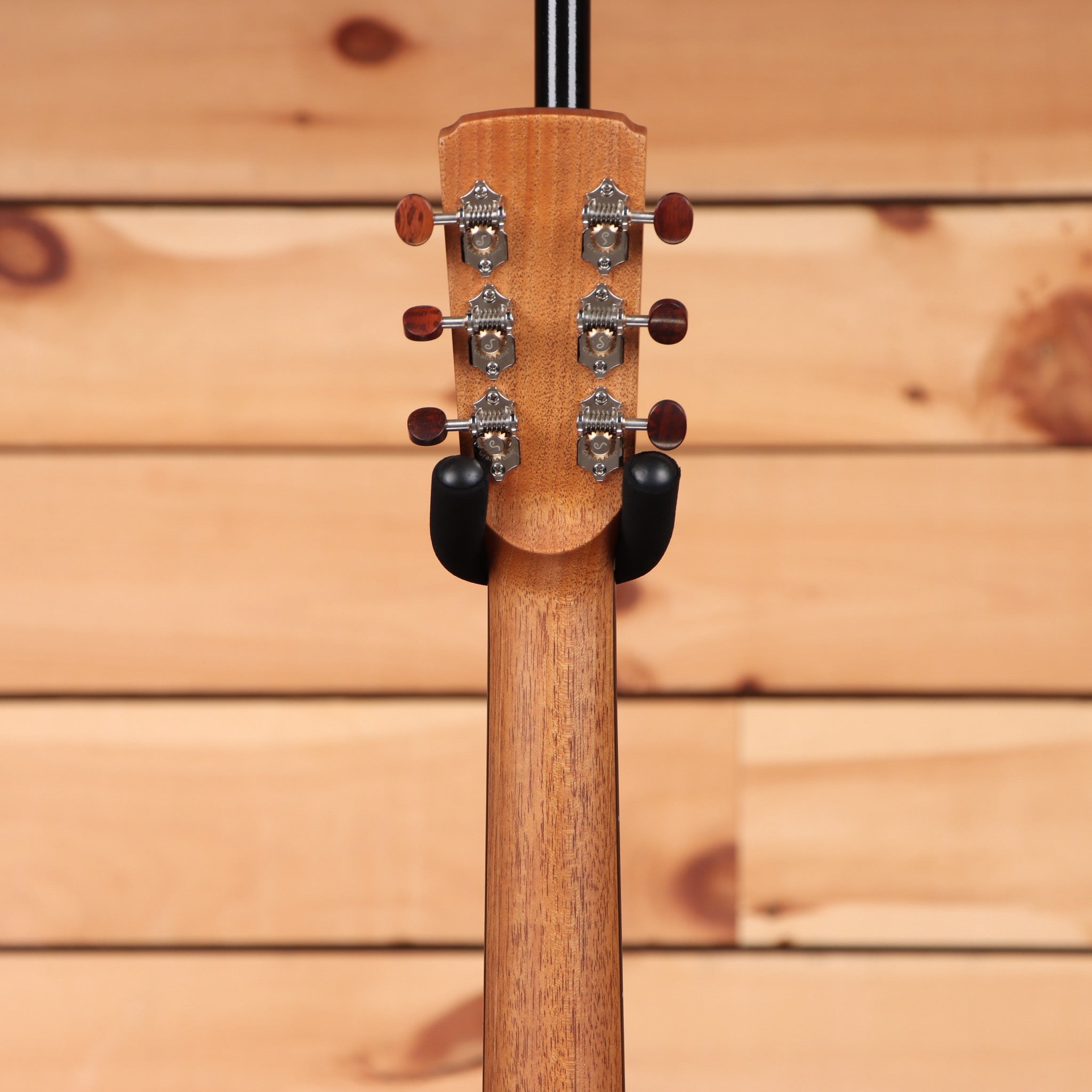 Boucher PSSG163 parlor acoustic guitar natural finish with chrome tuning machines
