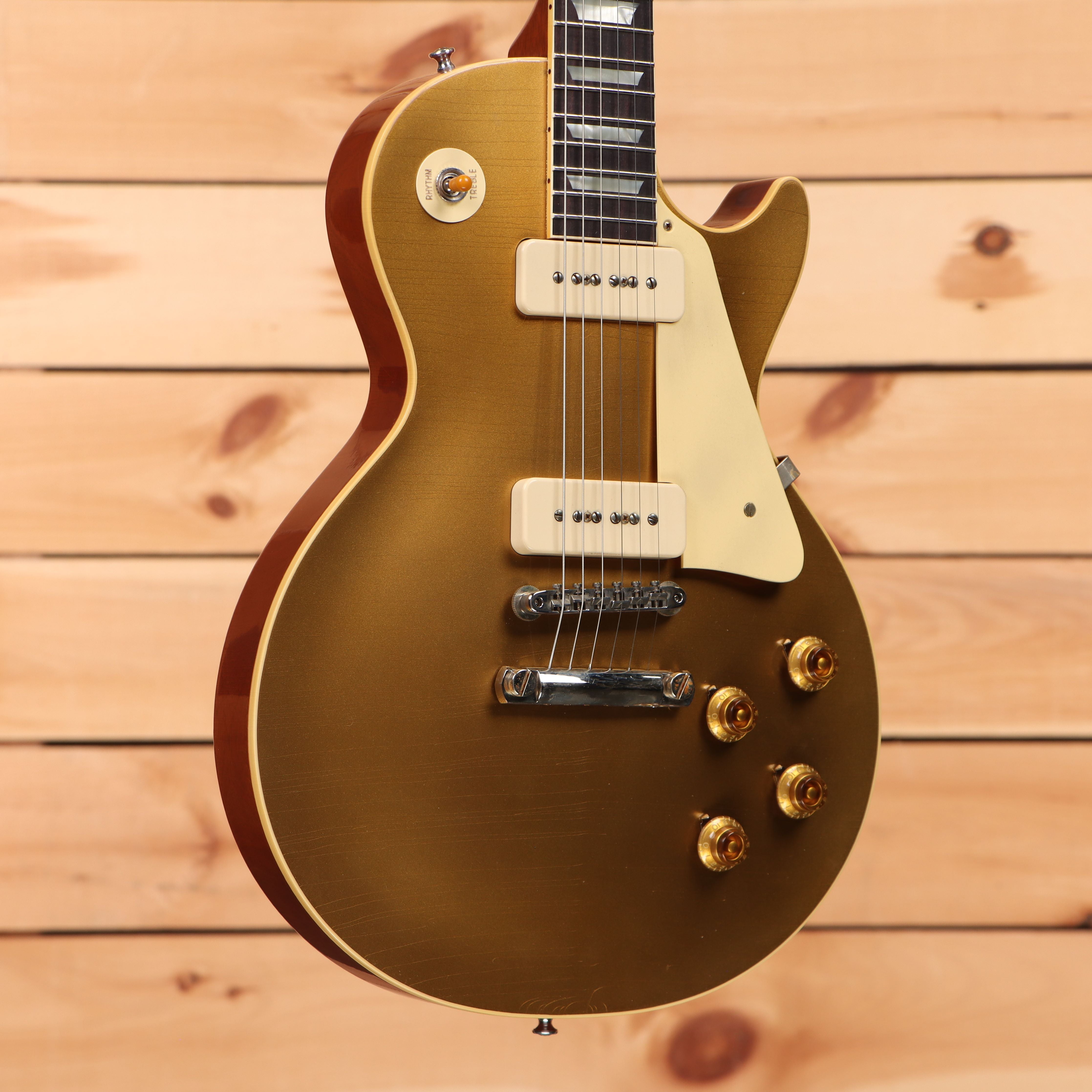 Gibson 1956 Les Paul Reissue Ultra Light Aged electric guitar Double Gold with gold hardware and dual humbuckers