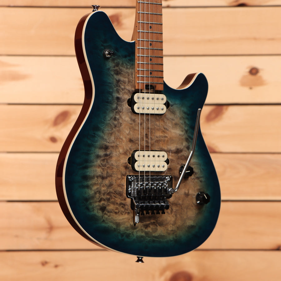 EVH Wolfgang Special QM electric guitar Indigo Burst with dual humbucker pickups