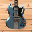 Pre-owned Gibson 1964 SG Standard electric guitar Pelham Blue with dual humbuckers and Maestro vibrola