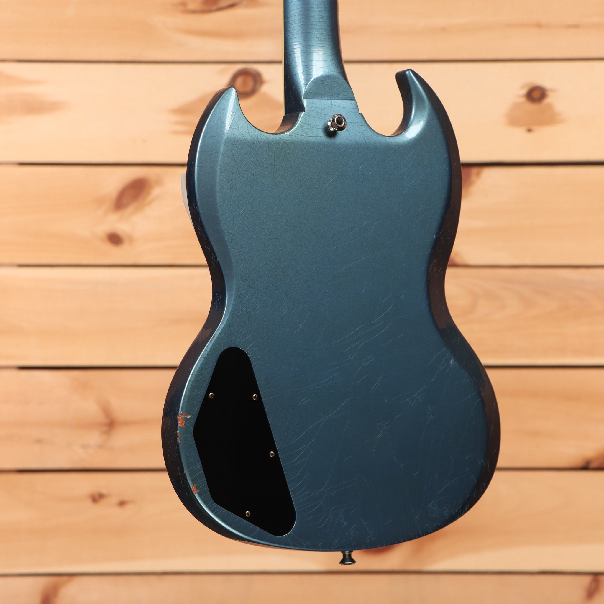 Pre-owned Gibson 1964 SG Standard electric guitar Pelham Blue with Maestro vibrola and dual humbuckers