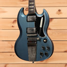 Pre-owned Gibson 1964 SG Standard electric guitar Pelham Blue with Maestro vibrola and dual humbuckers