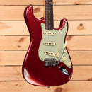Fender Custom Shop Righteous Reissue Late 1962 Stratocaster electric guitar Fire Mist Red relic aged with single-coil pickups