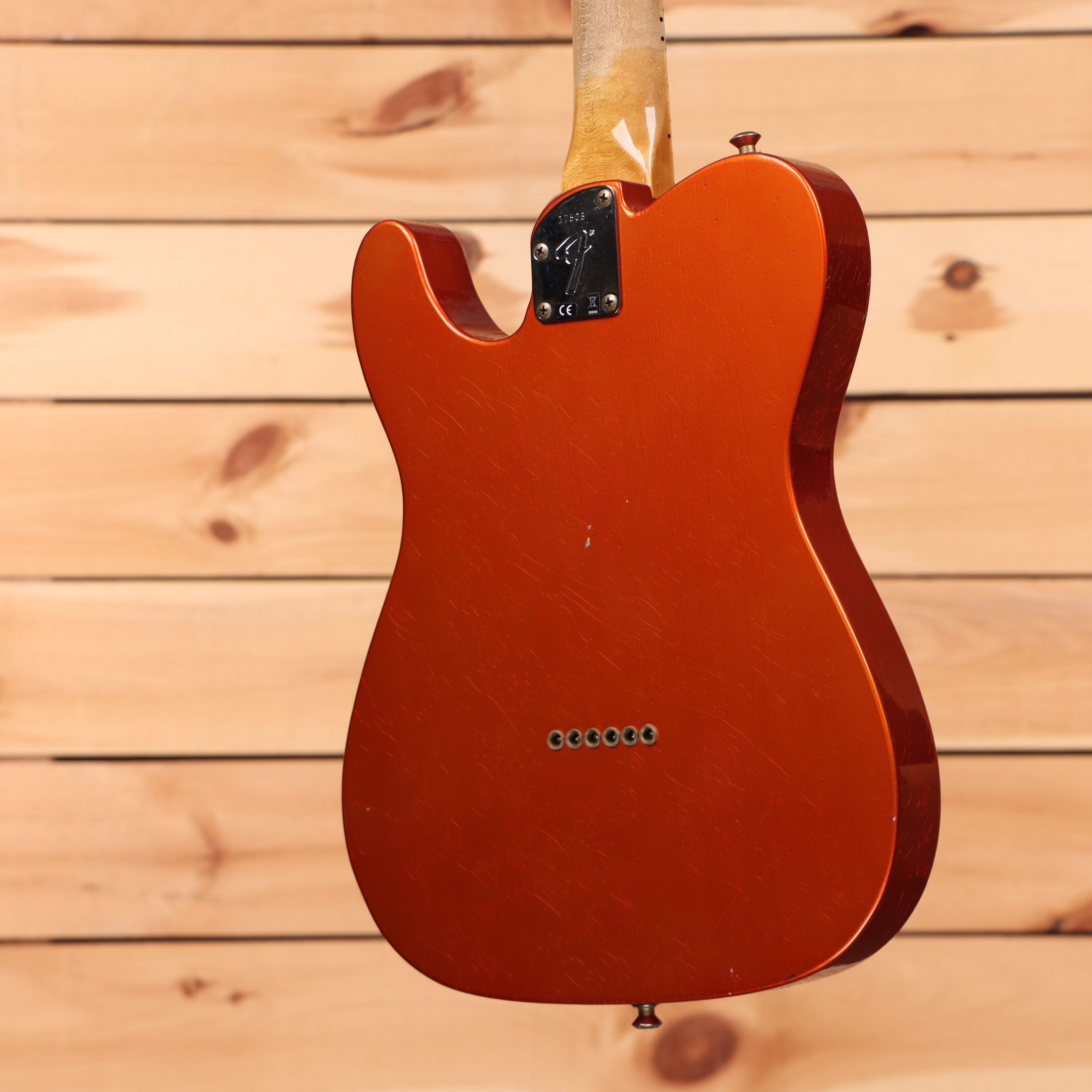 Fender Postmodern Telecaster Journeyman Relic electric guitar Faded Aged Candy Tangerine with single-coil pickups