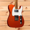 Fender Postmodern Telecaster Journeyman Relic electric guitar Candy Tangerine with maple neck and single-coil pickups