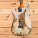 Pre-owned Fender Custom Shop Ltd Poblano Stratocaster electric guitar relic aged white blonde with single-coil pickups