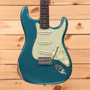 Fender Custom Shop Righteous Reissue Late 1962 Stratocaster electric guitar Ocean Turquoise relic with aged single-coil pickups