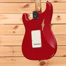 Fender Custom Shop Limited 1967 Stratocaster HSS Relic electric guitar Dakota Red with aged finish and white pickguard