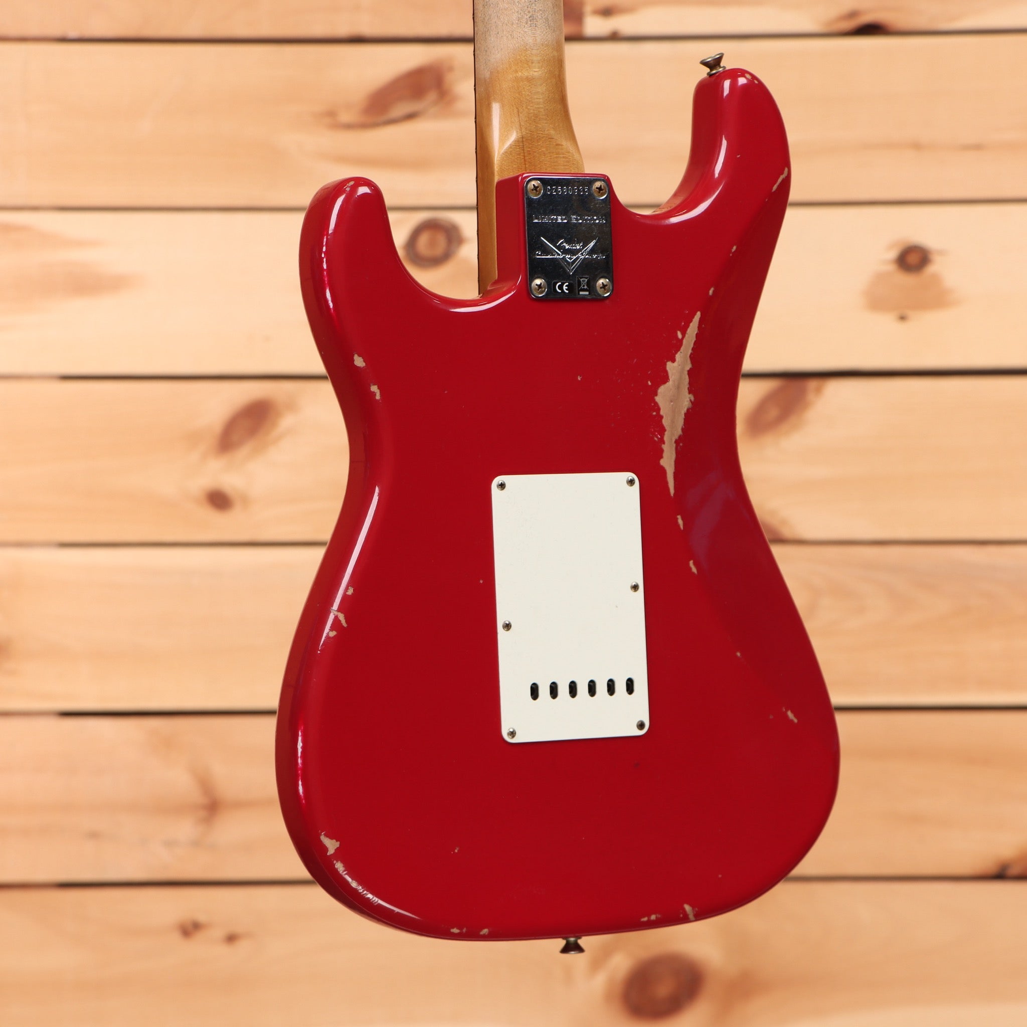 Fender Custom Shop Limited 1967 Stratocaster HSS Relic electric guitar Dakota Red aged finish with white pickguard