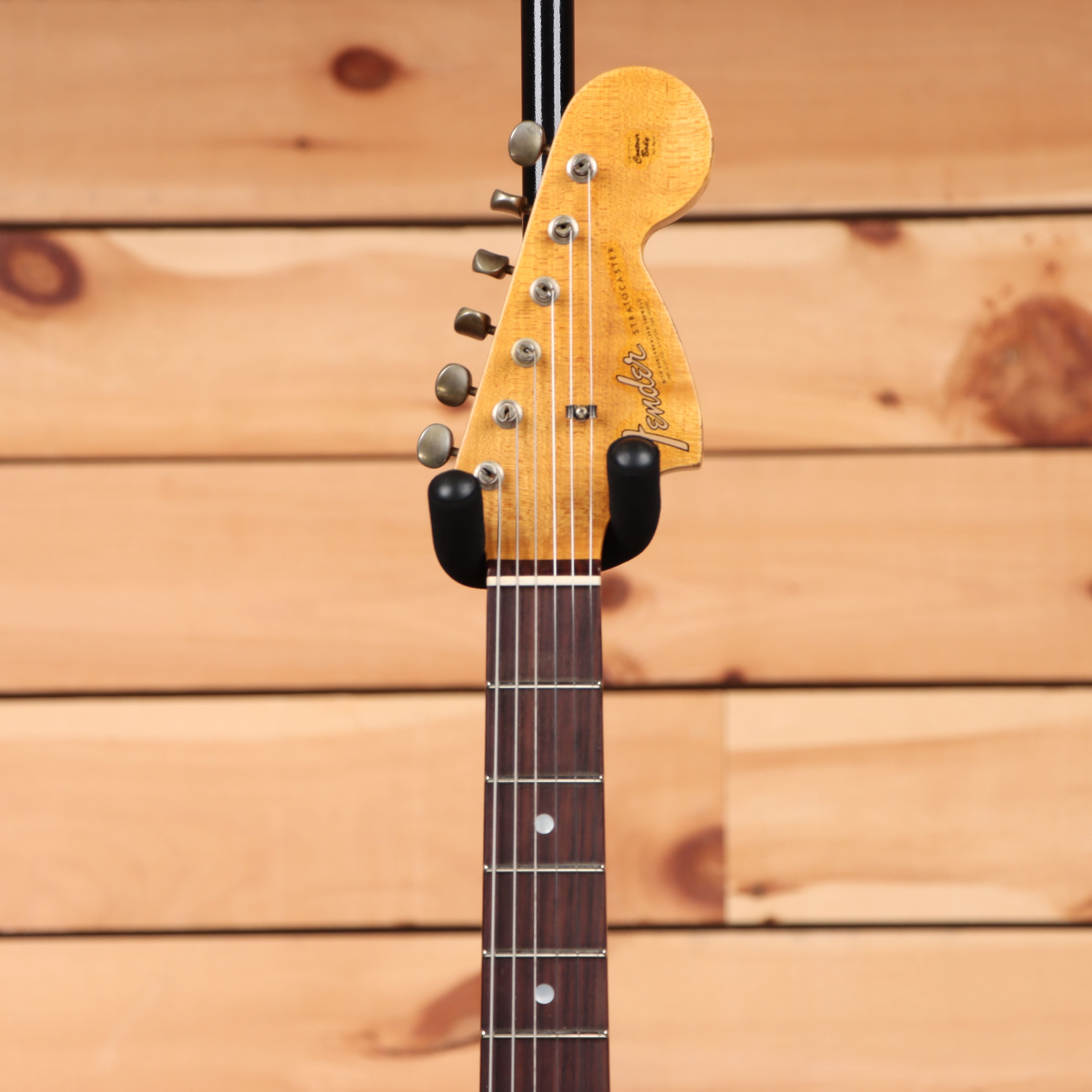 Fender Custom Shop Limited 1967 Stratocaster HSS Relic electric guitar Olympic White aged maple neck