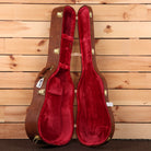 Gibson Dove Original M2M acoustic guitar Trans Ebony with red velvet-lined brown case