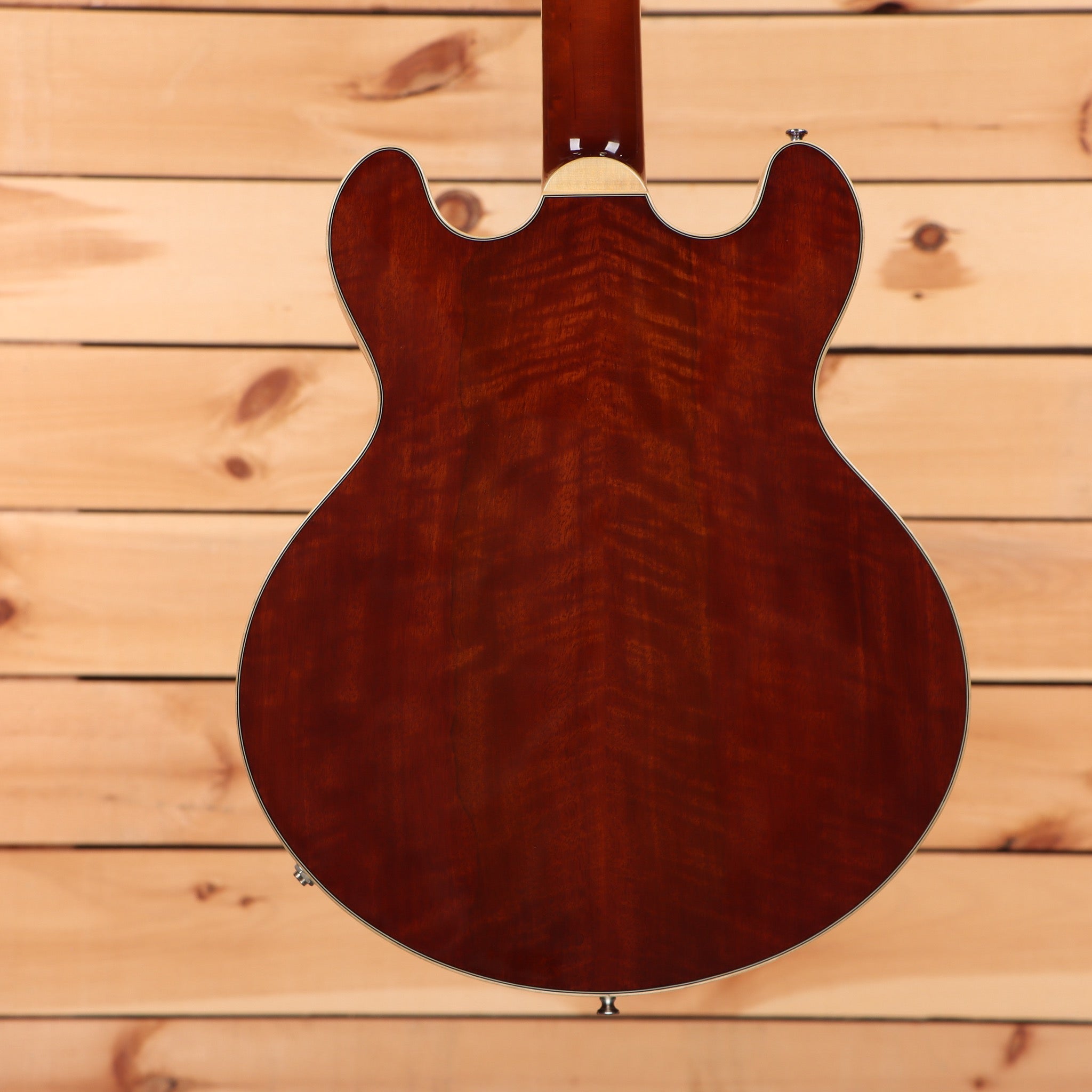 Eastman T185MX semi-hollow body electric guitar Goldburst with flamed maple back and sides