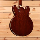 Eastman T185MX semi-hollow body electric guitar Goldburst with flamed maple top and f-holes
