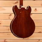 Eastman T185MX semi-hollow electric guitar Goldburst with f-holes and maple binding