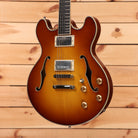 Eastman T185MX semi-hollow electric guitar Goldburst finish with dual humbucker pickups