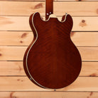 Eastman T185MX semi-hollow electric guitar goldburst finish with f-holes and bound edges