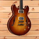 Eastman T185MX semi-hollow electric guitar Goldburst with dual humbucker pickups and f-holes