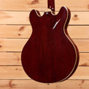 Eastman T186MX semi-hollow electric guitar classic red finish with maple binding