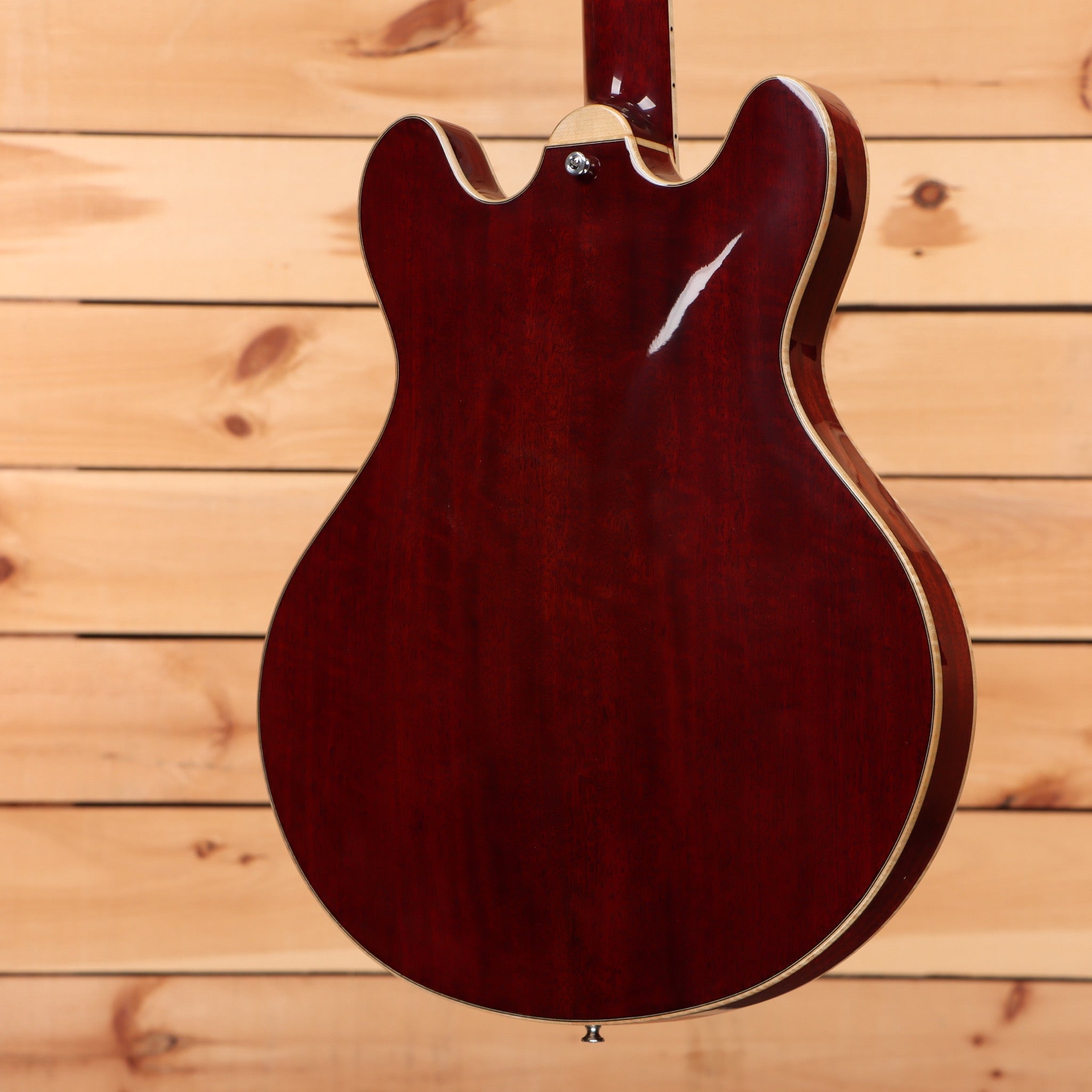 Eastman T186MX semi-hollow electric guitar classic red finish with maple binding