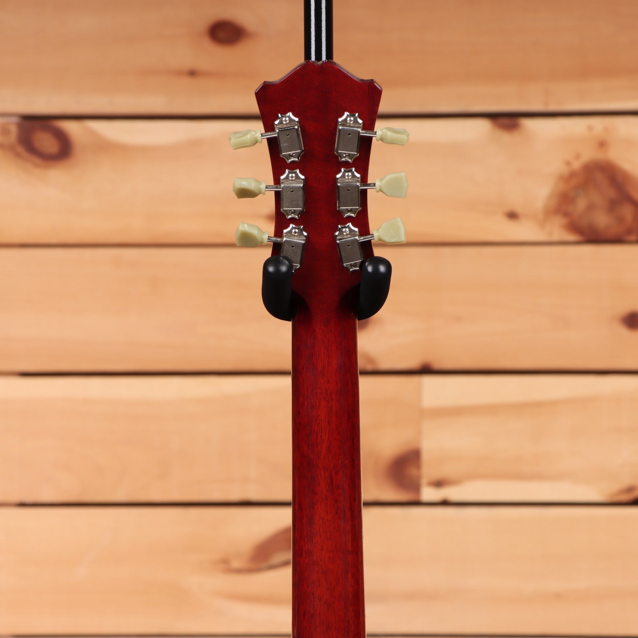 Eastman T186MX classical guitar red finish with slotted headstock and cream tuning pegs