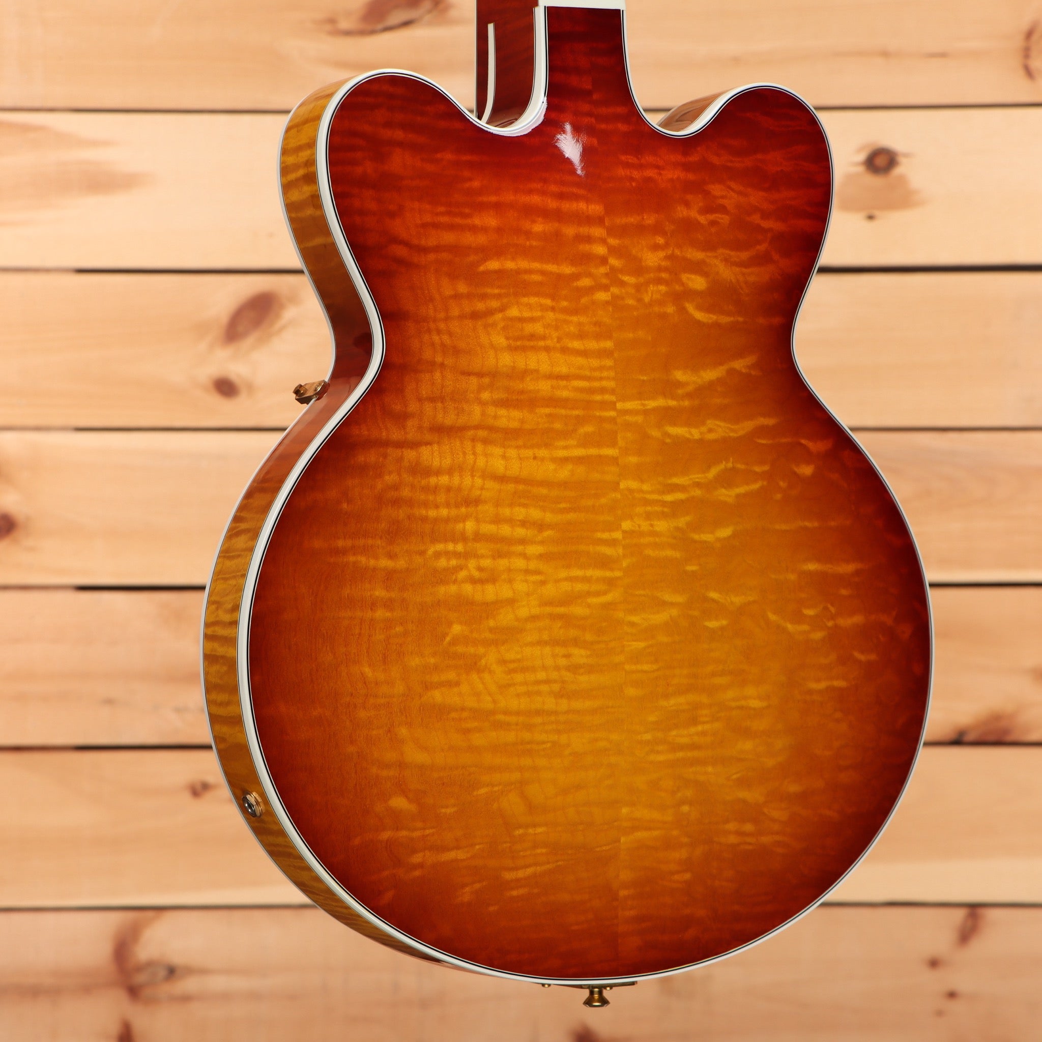 Pre-owned Gibson L5 double-cutaway semi-hollow electric guitar Iced Tea with flamed maple top