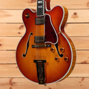 Pre-owned Gibson L5 double-cutaway semi-hollow electric guitar Iced Tea with f-holes and dual humbuckers