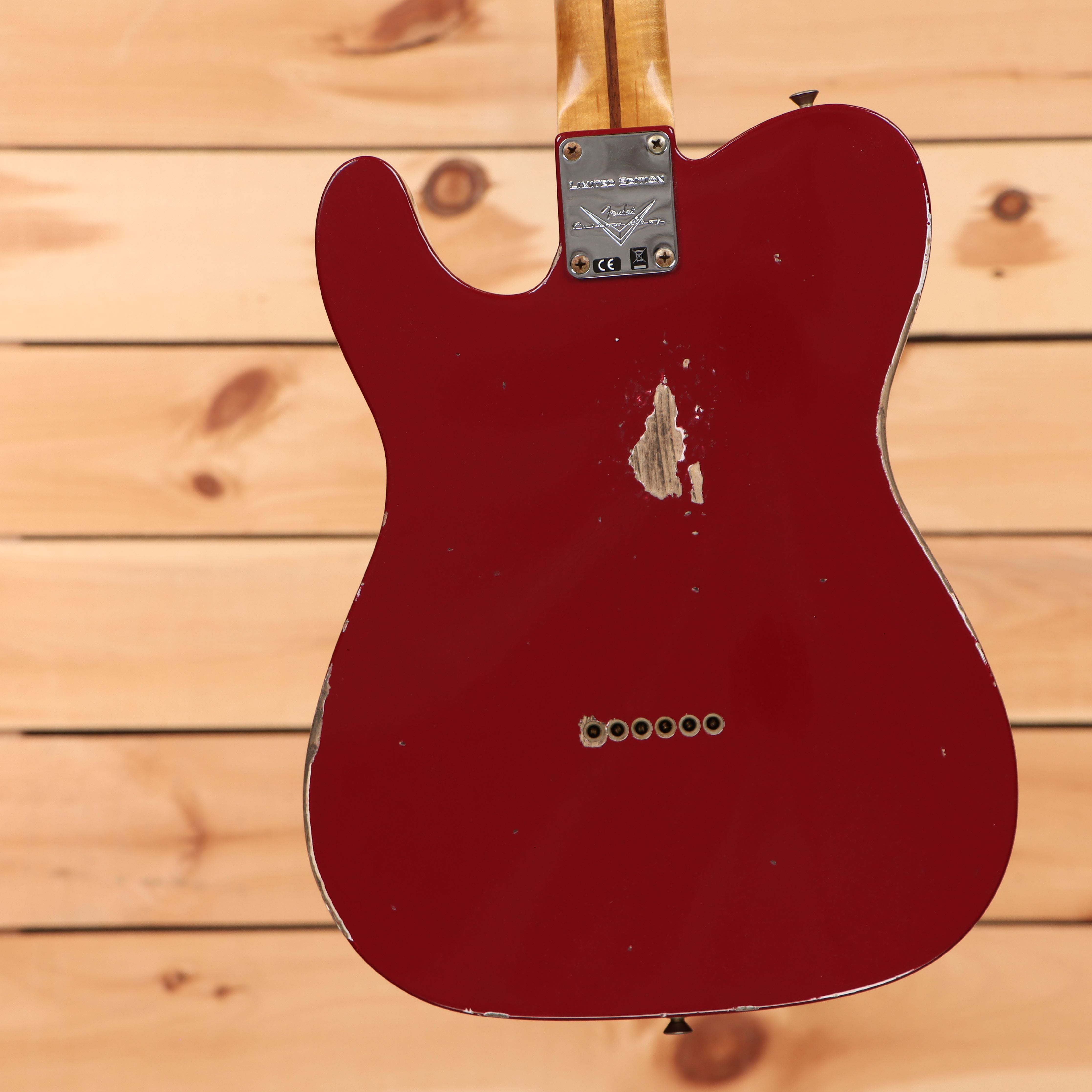 Fender Custom Shop Limited 1953 Telecaster Relic electric guitar Cimarron Red with vintage wear and single-coil pickups