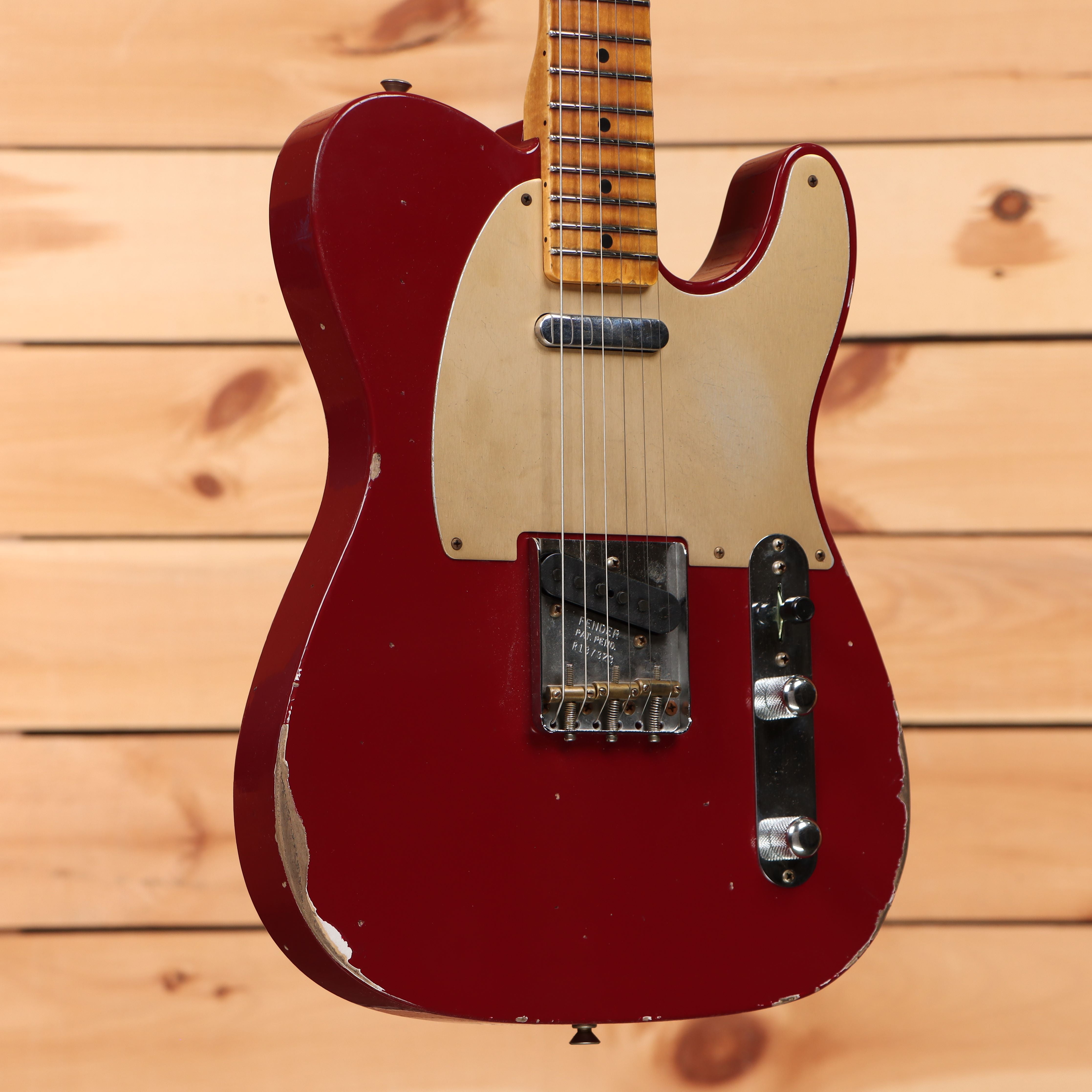 Fender Custom Shop Limited 1953 Telecaster Relic electric guitar Cimarron Red with single-coil pickup