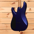 Jackson American Series Virtuoso HT Mystic Blue electric guitar with dual humbucker pickups