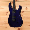 Jackson American Series Virtuoso HT electric guitar Mystic Blue with dual humbuckers and Floyd Rose tremolo