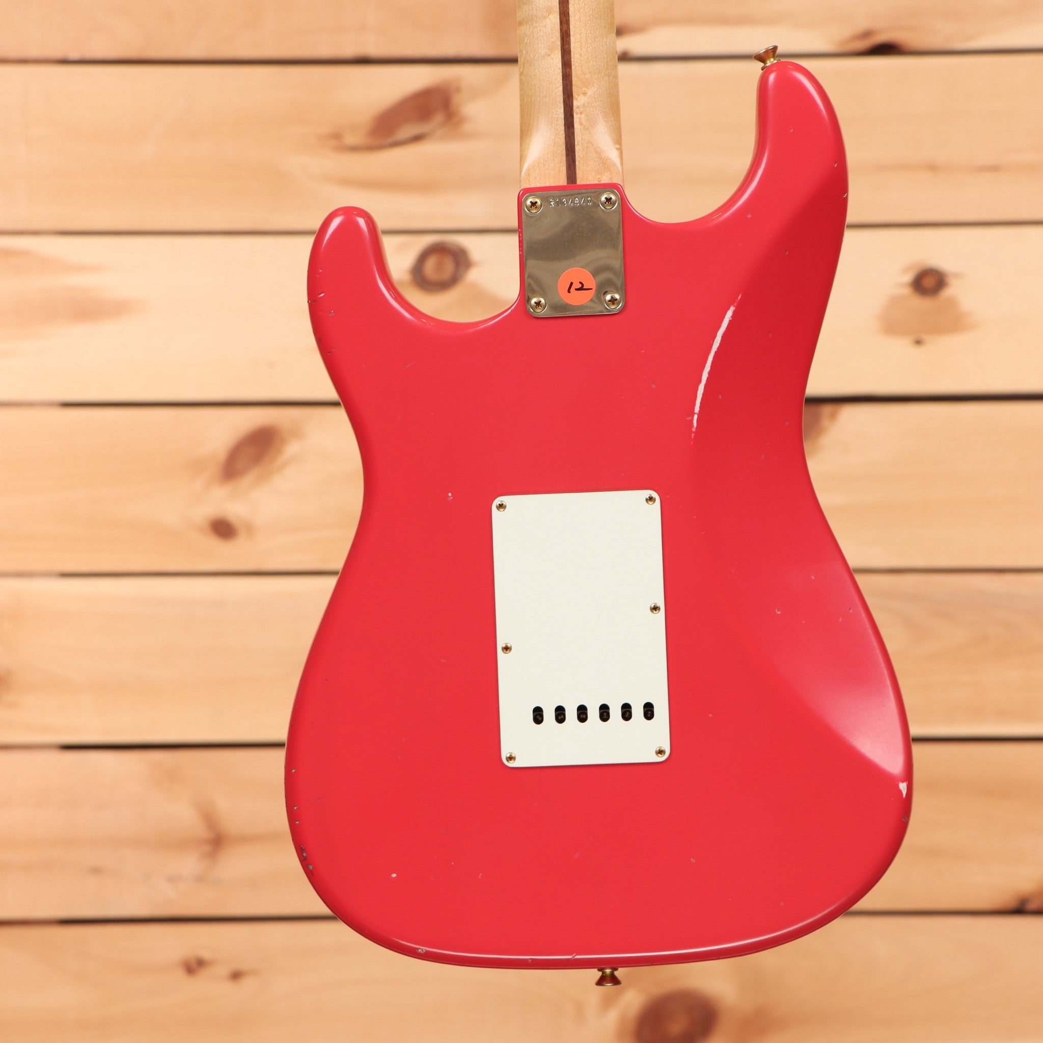 Fender Custom Shop Limited Greg Fessler Masterbuilt 1957 Stratocaster electric guitar Fiesta Red journeyman relic with single-coil pickups