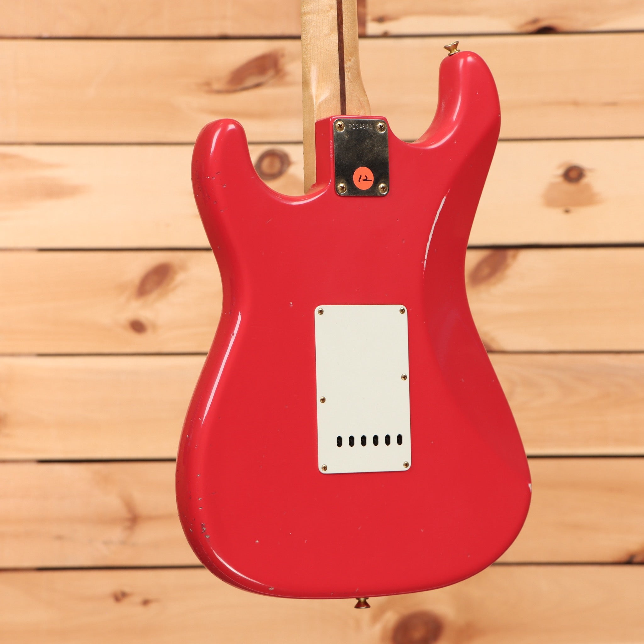 Fender Custom Shop 1957 Stratocaster electric guitar Fiesta Red Journeyman Relic with white pickguard