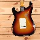 Fender Custom Shop 1961 Stratocaster heavy relic electric guitar super faded aged 3-tone sunburst with white pickguard