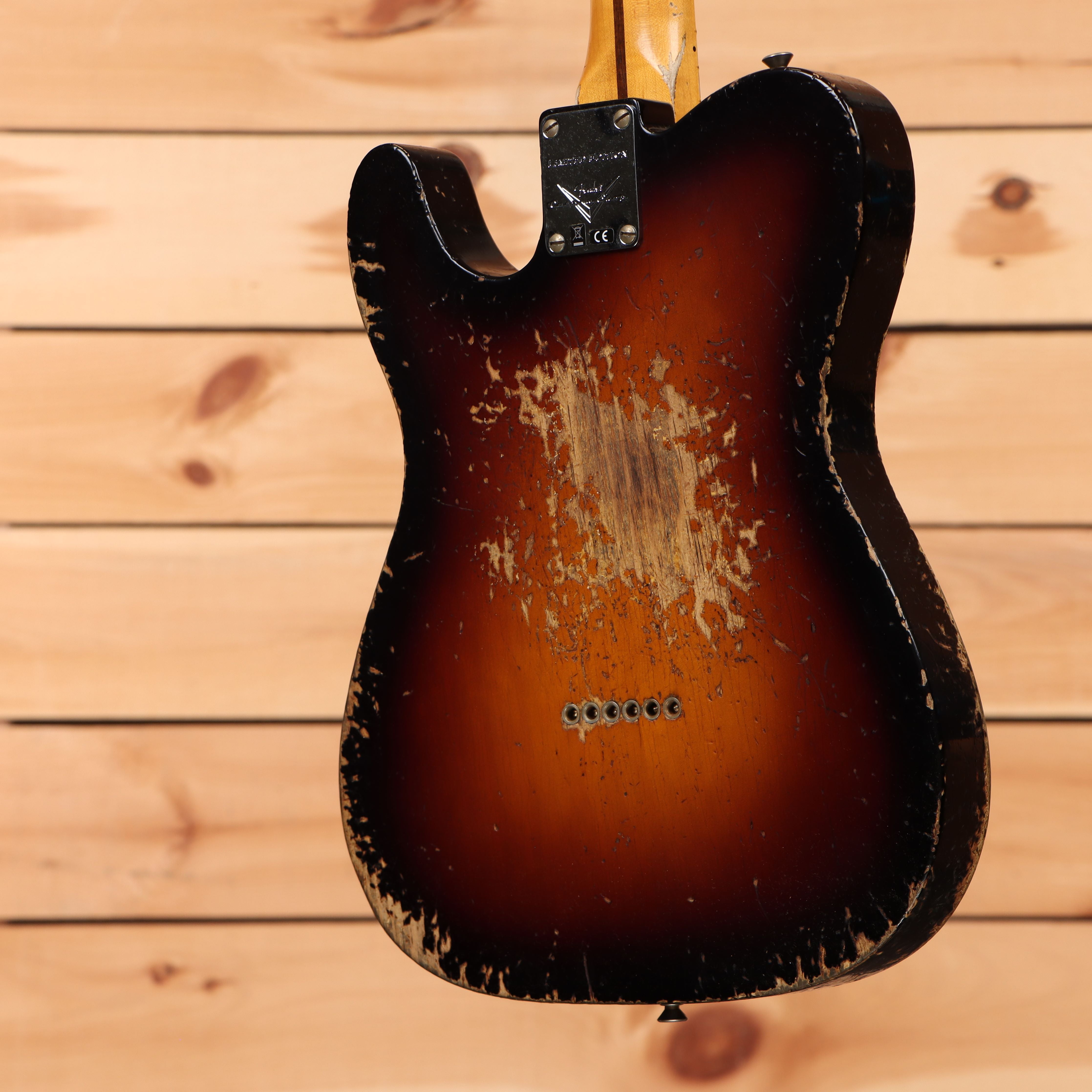 Fender Custom Shop 1950s Esquire electric guitar wide fade 2-color sunburst super heavy relic with single-coil pickup