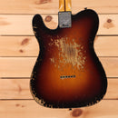 Fender Custom Shop 1950s Esquire electric guitar super heavy relic wide fade 2-color sunburst with single-coil pickups