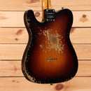 Fender Custom Shop Limited 1950s Esquire electric guitar 2-color sunburst heavy relic with single-coil pickup