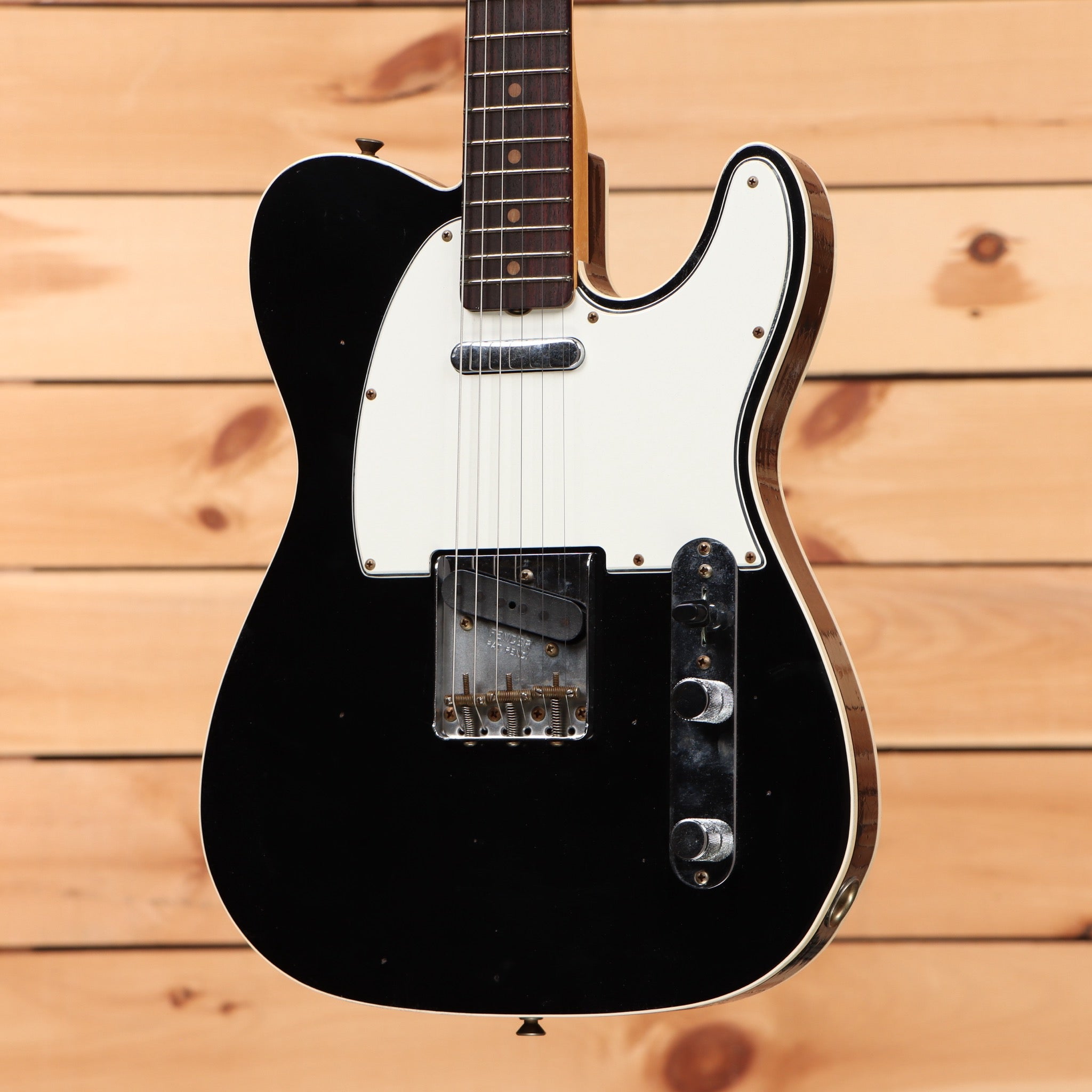 Fender Custom Shop 1960 Telecaster Custom Journeyman Relic electric guitar faded aged black with white pickguard