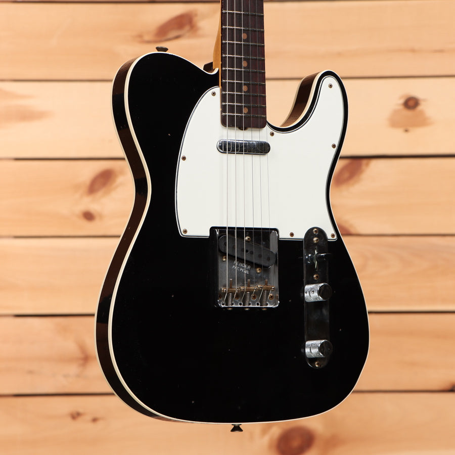 Fender Custom Shop 1960 Telecaster Custom Journeyman Relic electric guitar Faded Aged Black with white pickguard