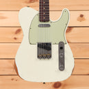 Fender Custom Shop Limited 1960 Telecaster Relic electric guitar Olympic White with single-coil pickups