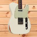 Fender Custom Shop Limited 1960 Telecaster Relic electric guitar Olympic White with single-coil pickups